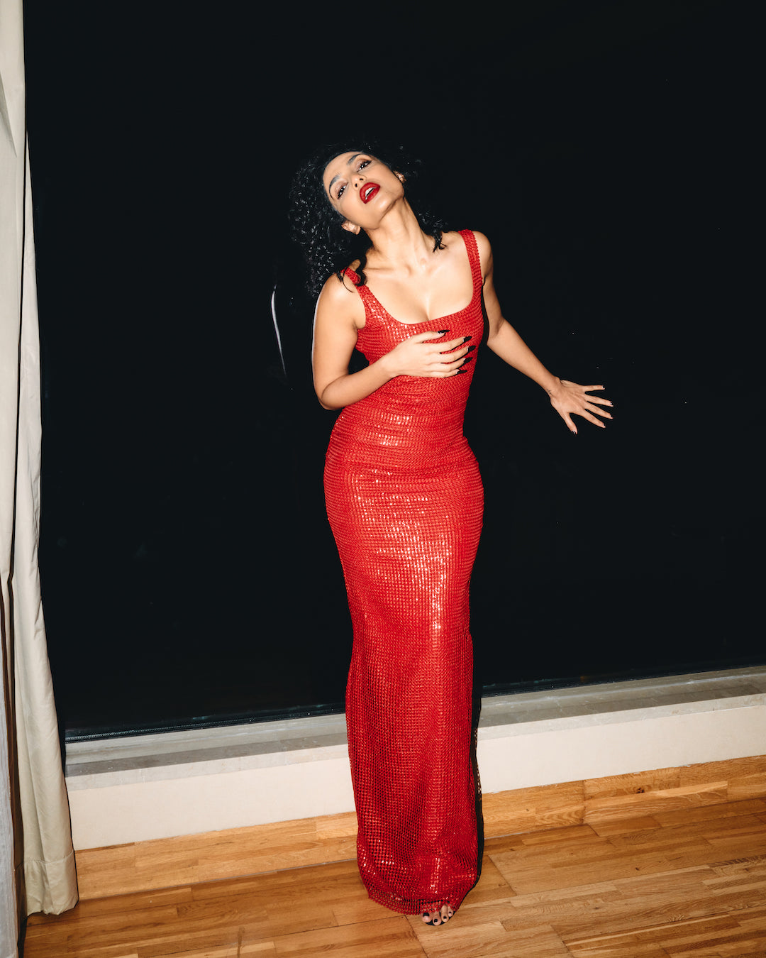 Bespoke Cocktail Party Wear Evening Wear Formal - Floret Column Gown