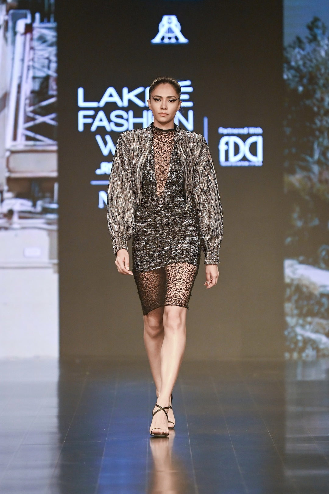 Bespoke Cocktail Party Wear Evening Wear Formal - Scintilla Mesh Bodycon